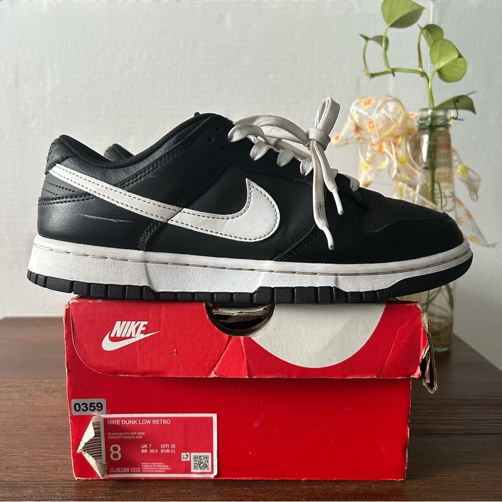 Nike Dunk Low Retro Black Size M8/W9.5